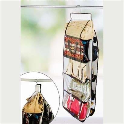 BUFFER® 10 Cepli Çanta Askılığı Şeffaf Görünümlü  Çanta Aksesuarı ve Organizer resmi