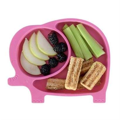 BUFFER® Bebek ve Çocuk için Sevimli Fil Model Desenli Yemek Bebek Mama Kabı Bölmeli Tabak resmi